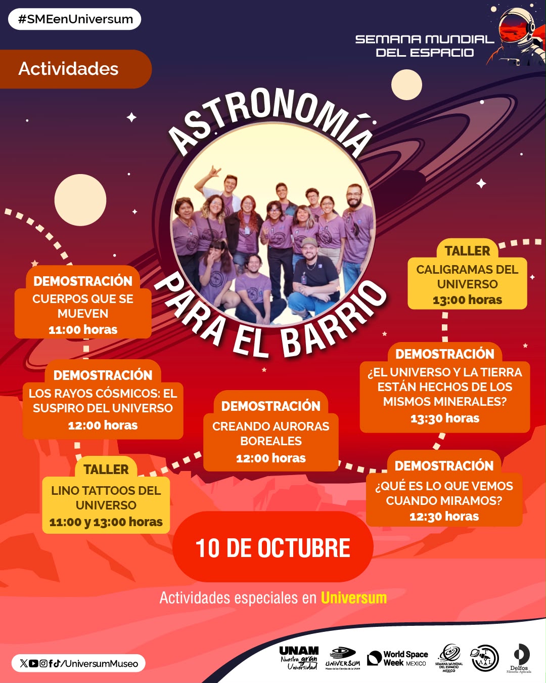 Semana Mundial del Espacio 2026 - APEB en UNIVERSUM UNAM